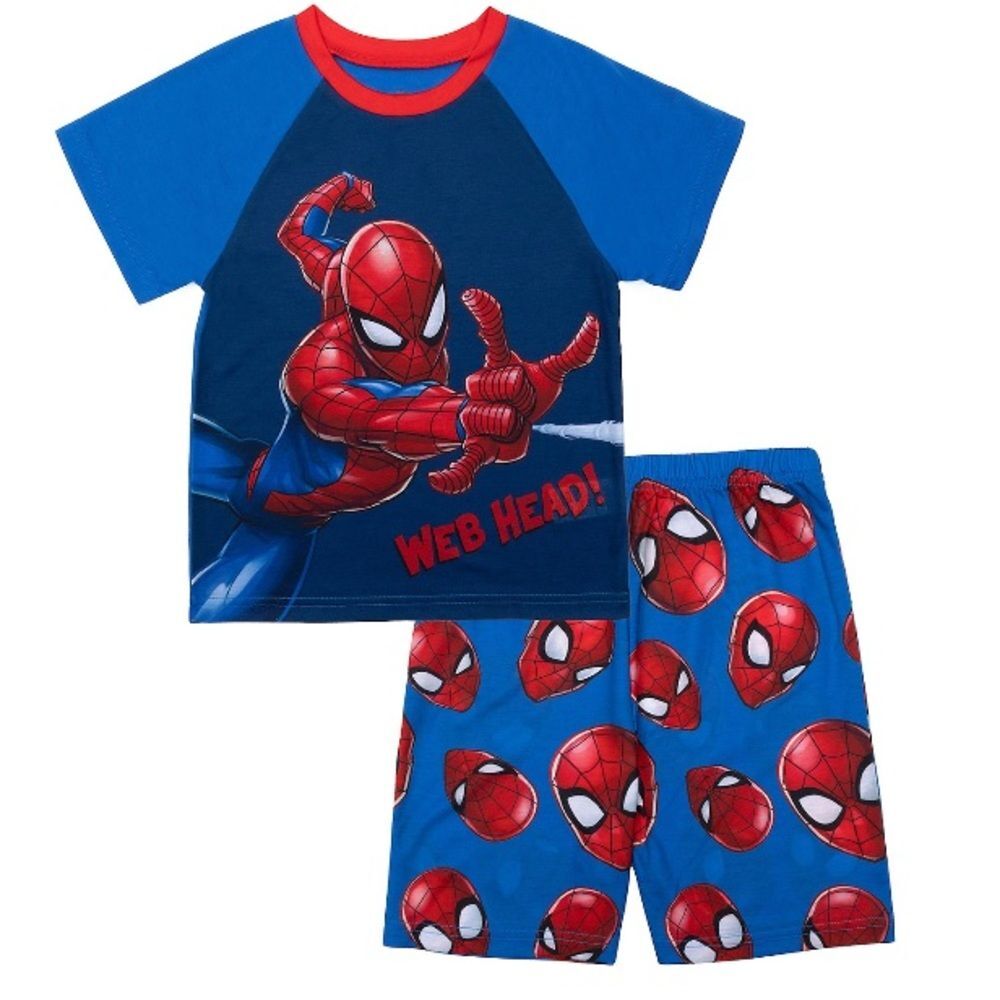 Marvel Spider-Man NEW Pajama Set Short Sleeve Shorts Set Size 12 Sleepwear